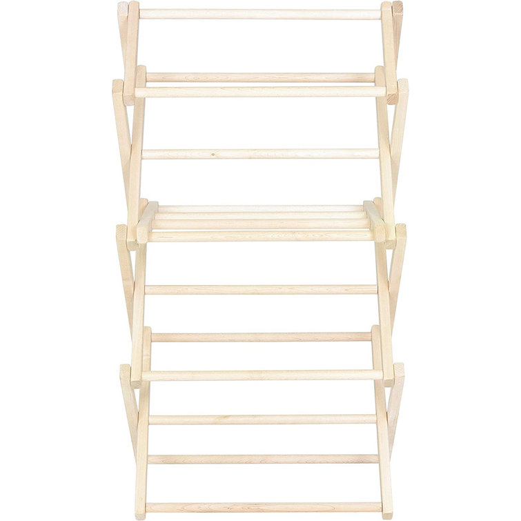 Wood accordion drying discount rack